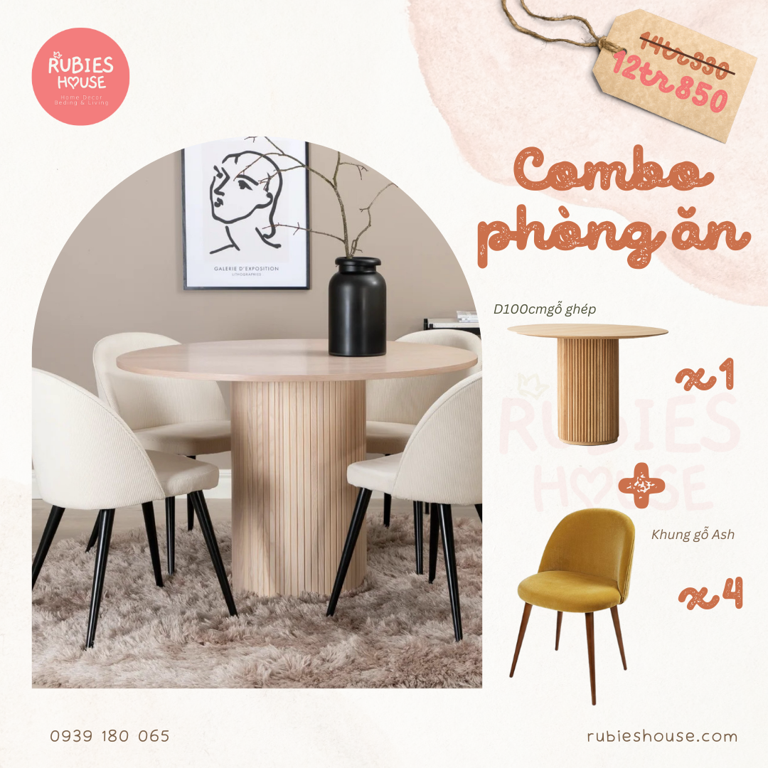 COMBO ROUND- Combo phòng ăn Rubies House