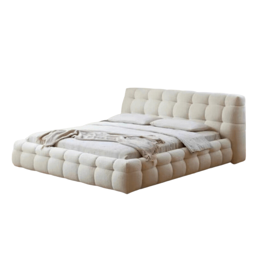 Giường ngủ bọc nệm cao cấp Boba Bed phong cách Bắc Âu Rubies House