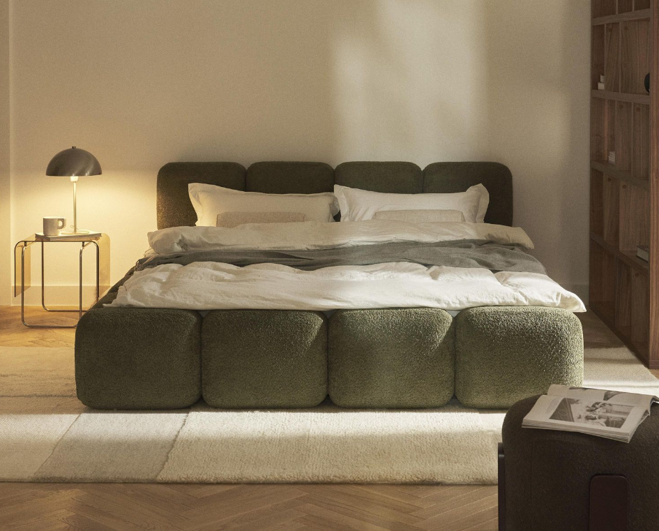 Giường ngủ bọc nệm cao cấp Teddy Bed phong cách Bắc Âu Rubies House