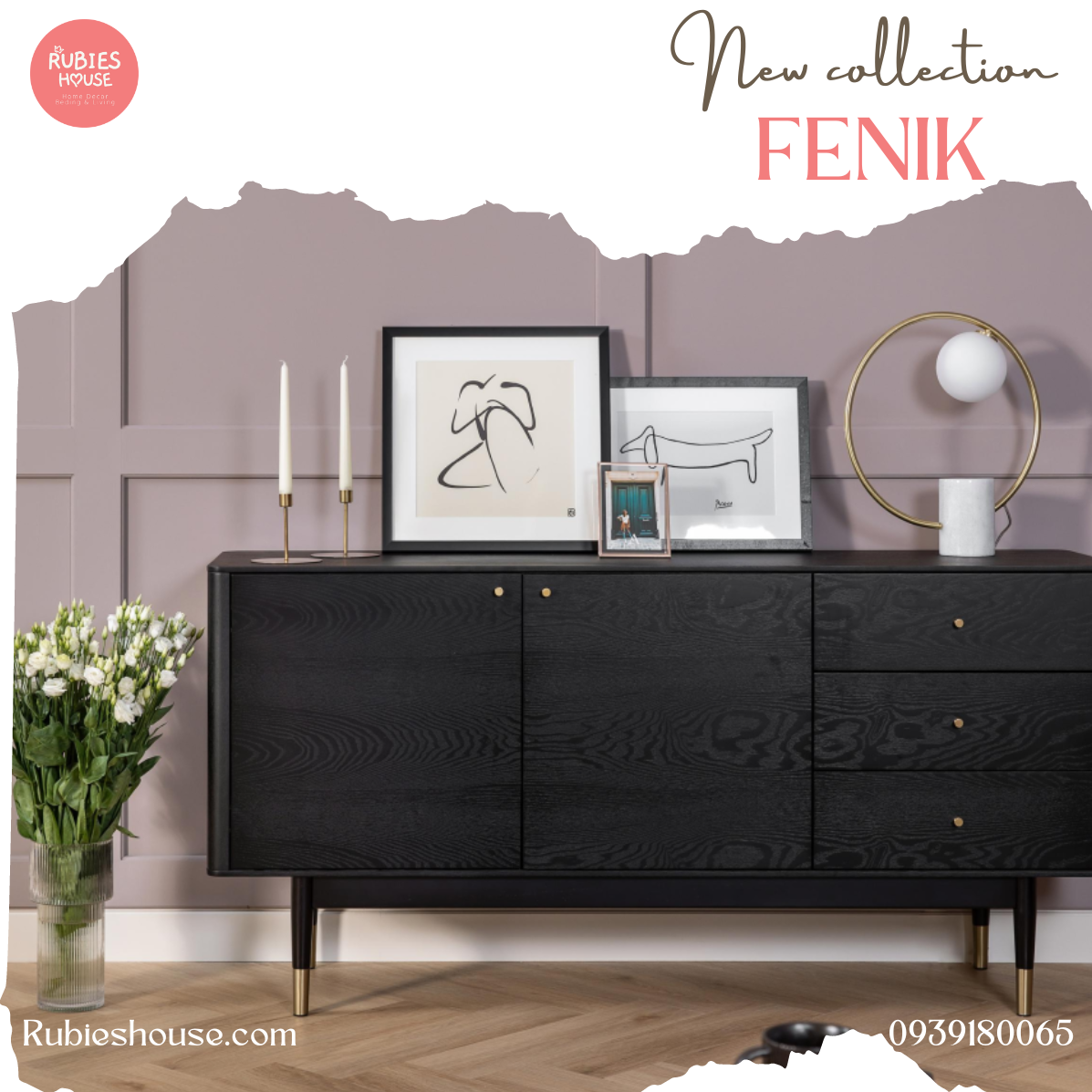 Combo nội thất căn hộ Black House phong cách Rubies Houes