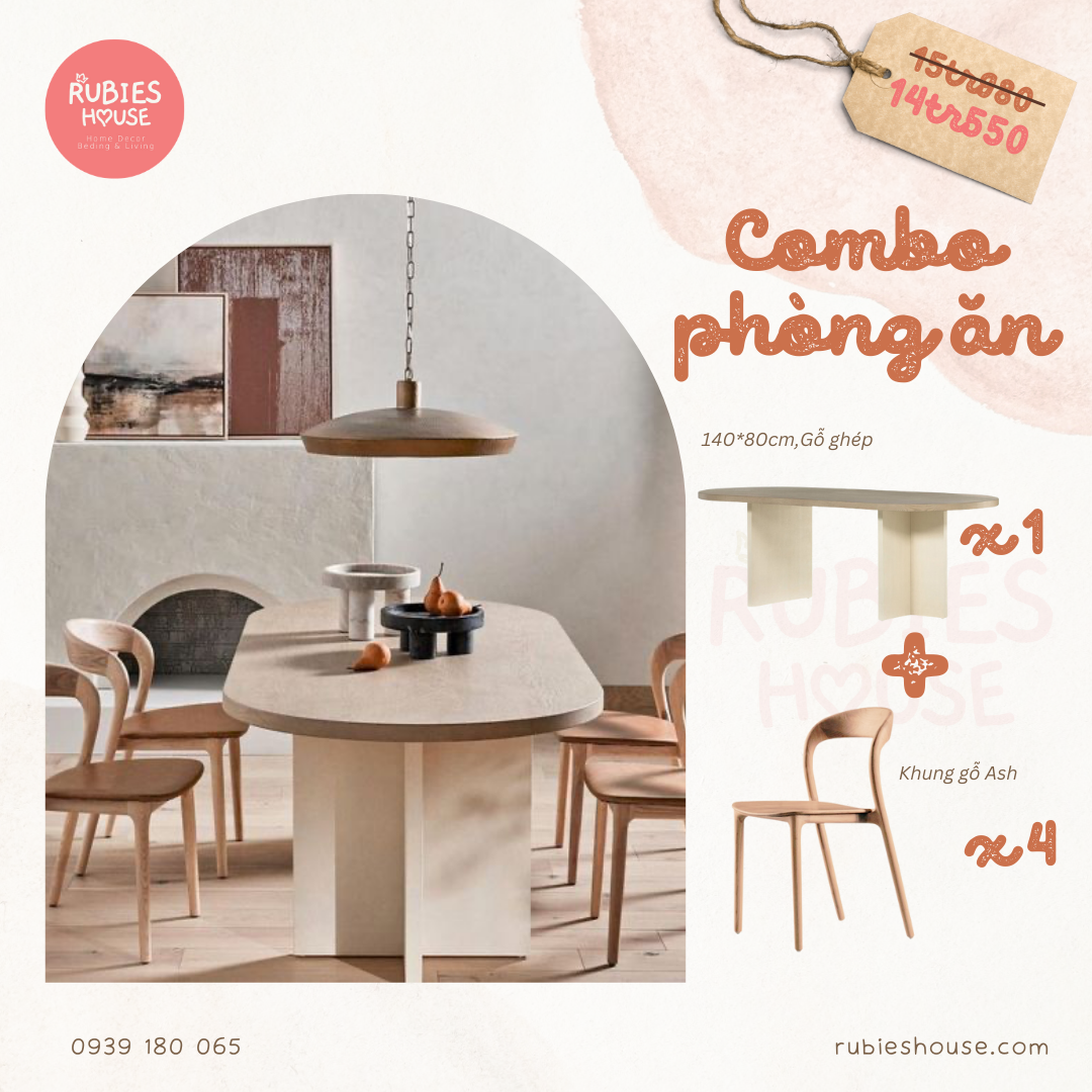 COMBO T-LEGS- Combo phòng ăn Rubies House