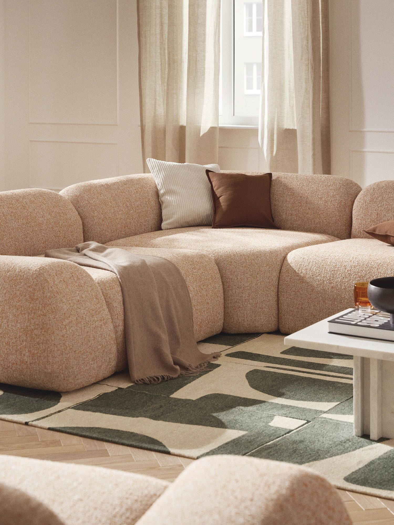 Sofa góc L phòng khách Candy Sofa Bắc Âu Rubies House