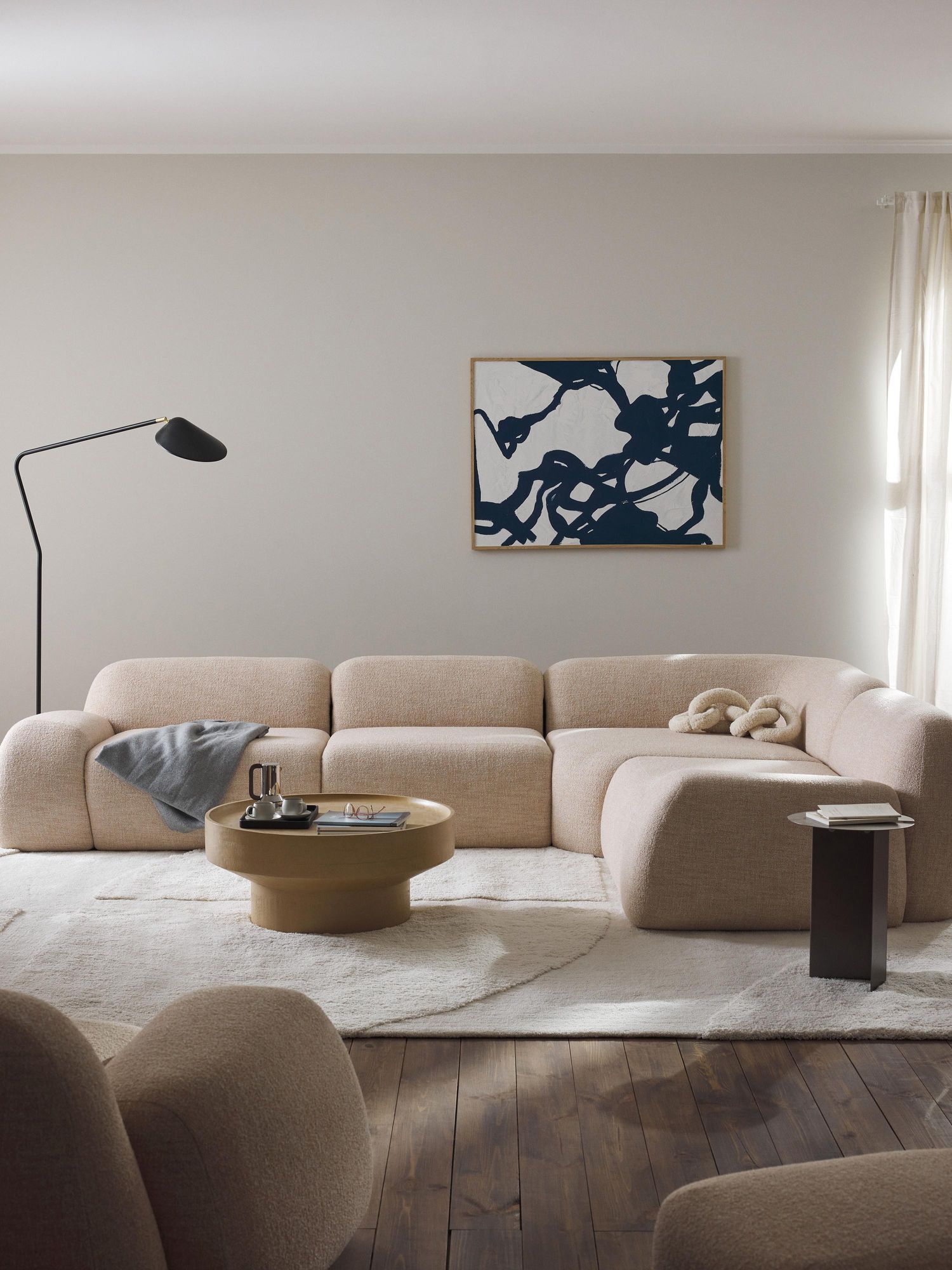 Sofa góc L phòng khách Candy Sofa Bắc Âu Rubies House