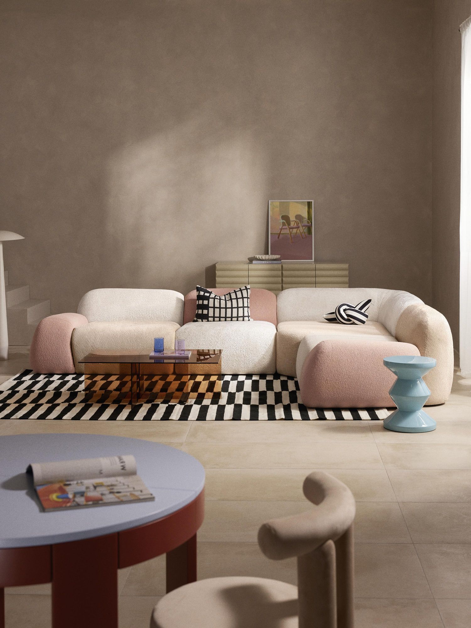 Sofa góc L phòng khách Candy Sofa Bắc Âu Rubies House