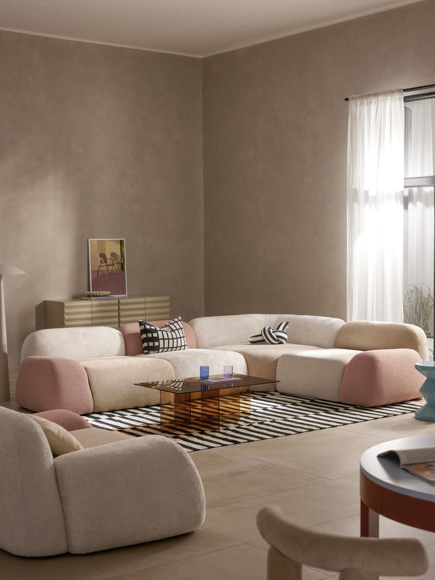 Sofa góc L phòng khách Candy Sofa Bắc Âu Rubies House