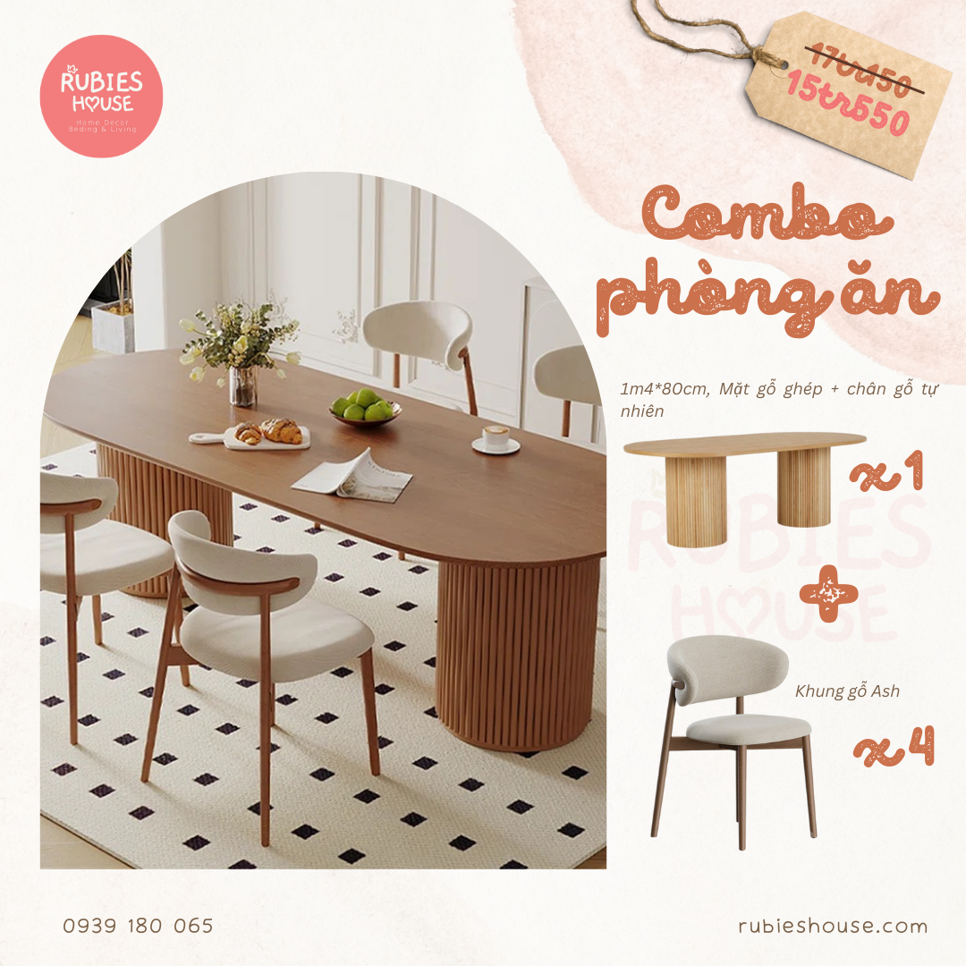 COMBO SOFIA- Combo phòng ăn Rubies House