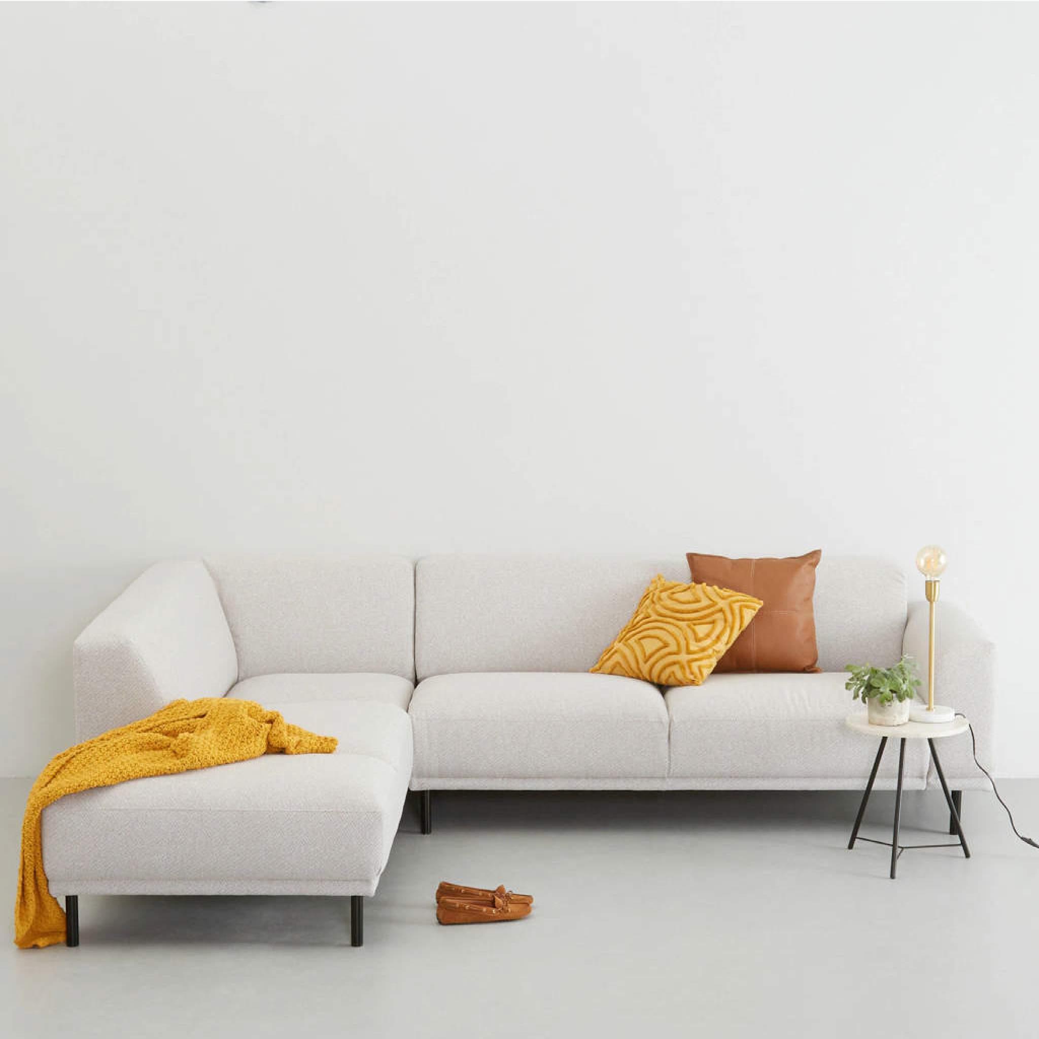 Sofa góc L phòng khách Blend Sofa Bắc Âu Rubies House