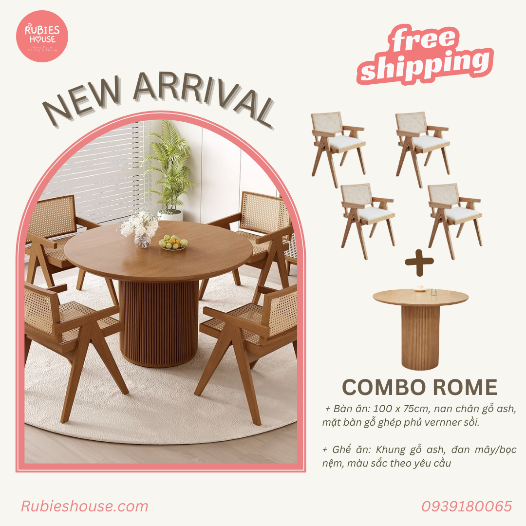 COMBO ROME 2 - Combo phòng ăn Rubies House