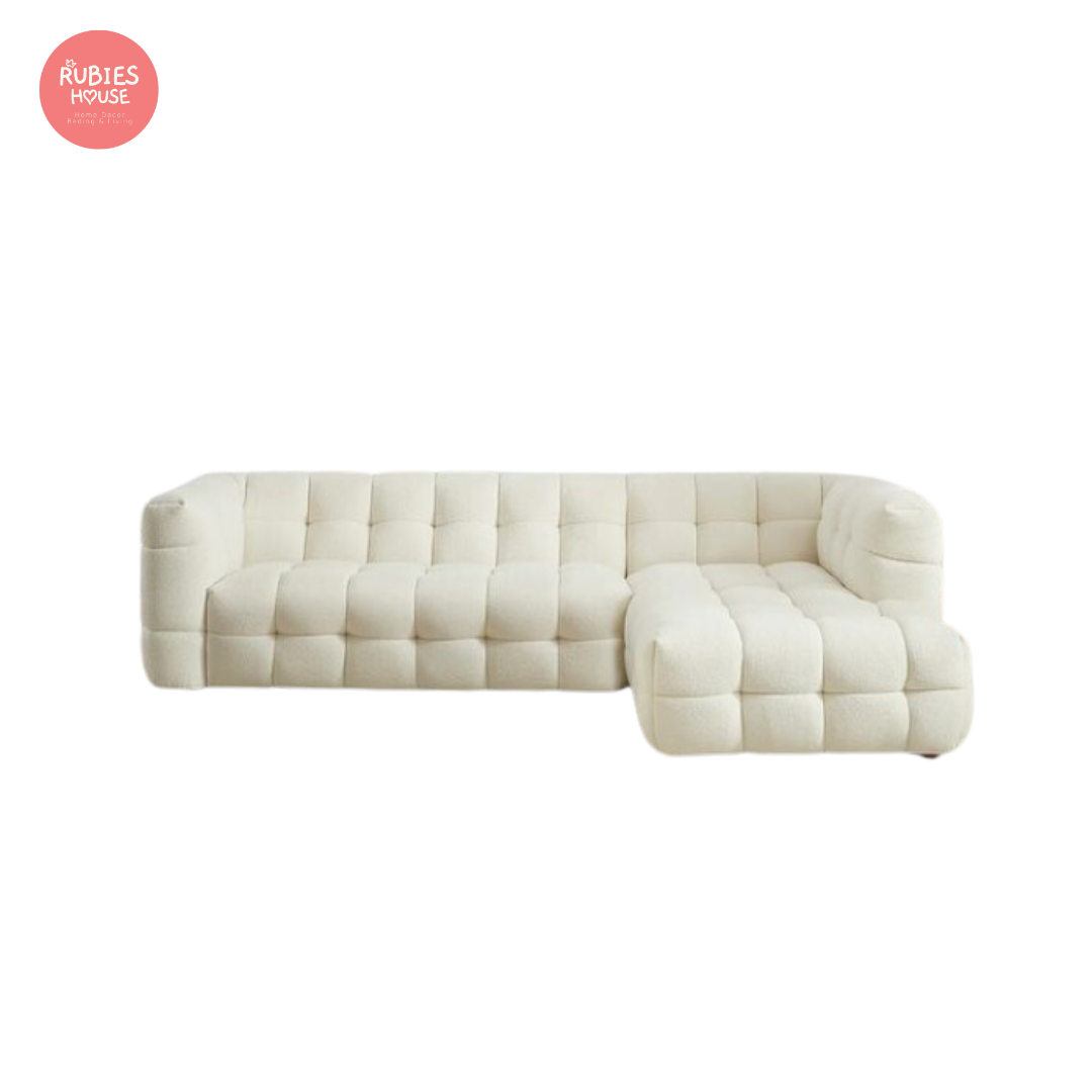 Sofa góc L phòng khách Boba Bắc Âu Rubies House