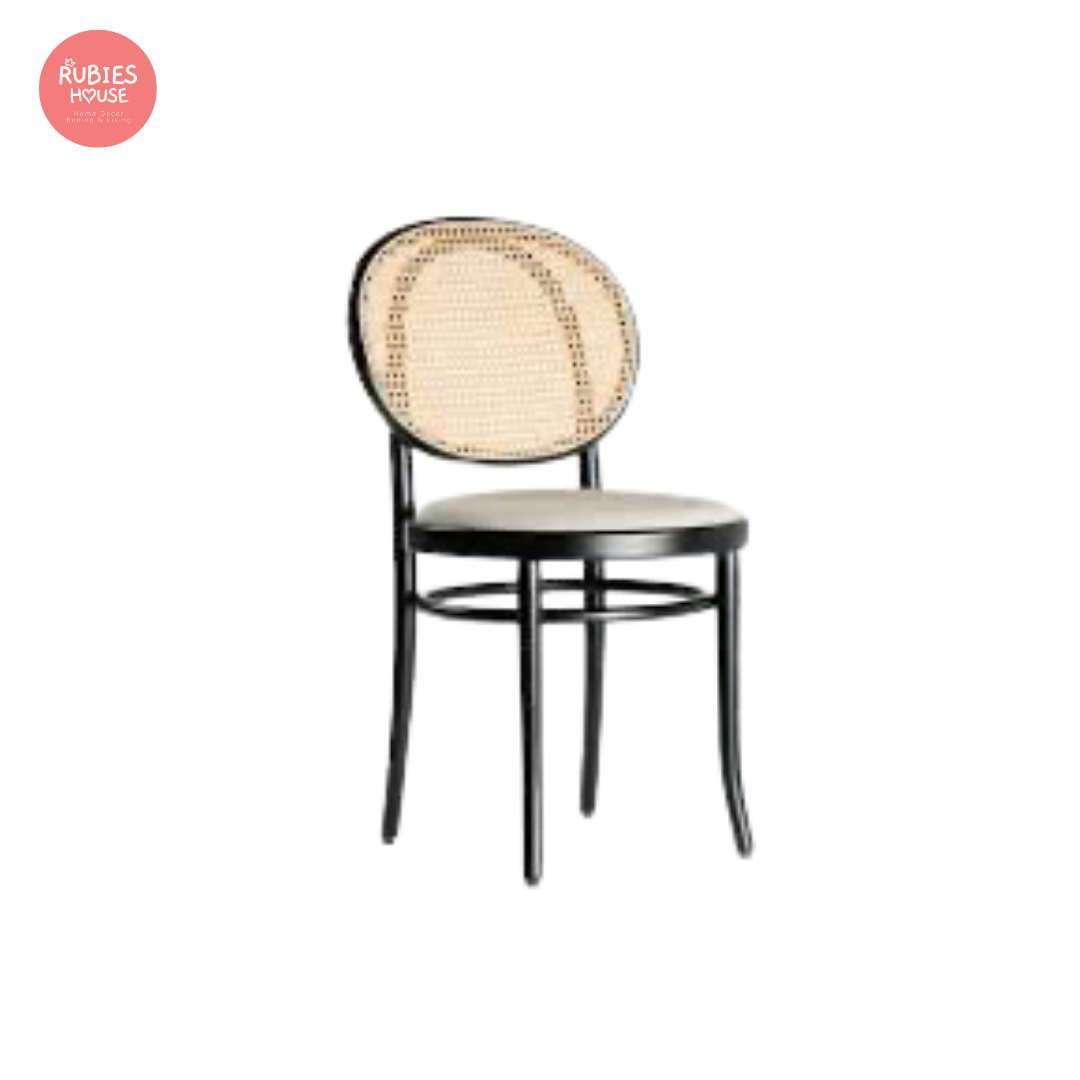 Ghế Thonet tròn gỗ Ash đan mây Rubies House