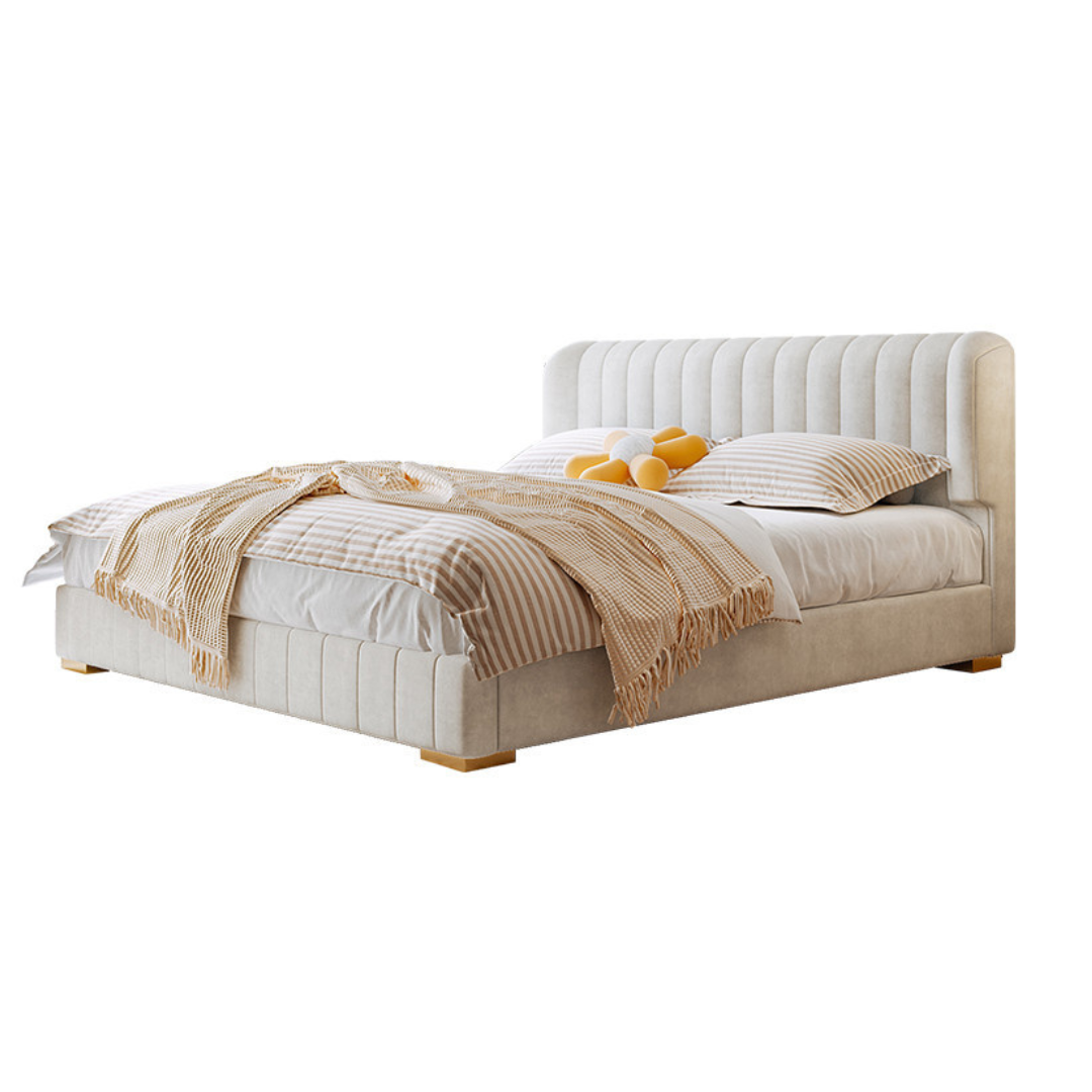 Giường ngủ bọc nệm cao cấp Banh Mi Bed phong cách Bắc Âu Rubies House