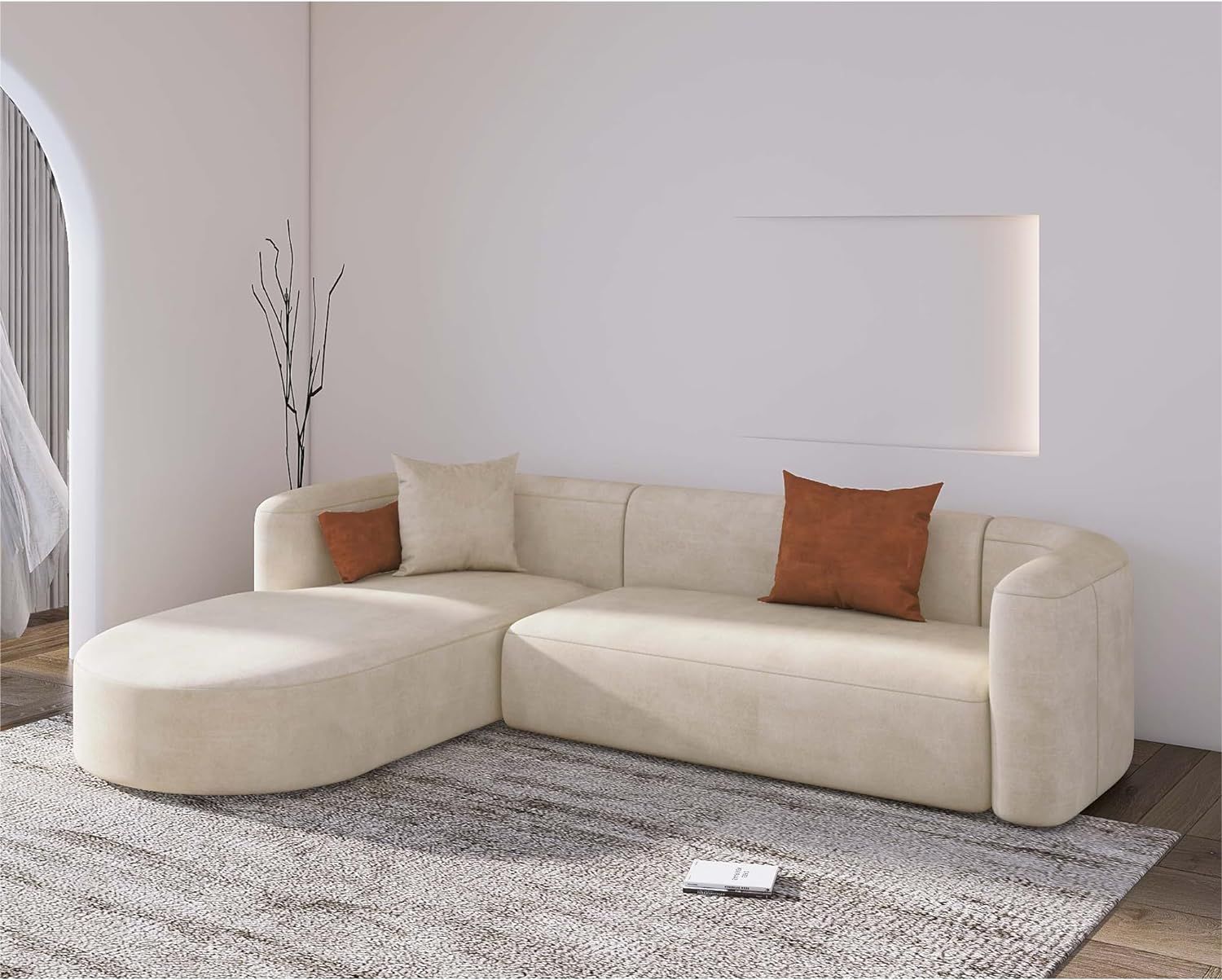 Sofa góc L phòng khách Marta Bắc Âu Rubies House