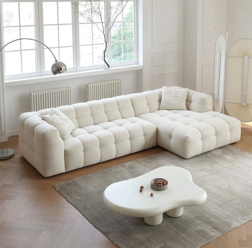 Sofa góc L phòng khách Boba Bắc Âu Rubies House