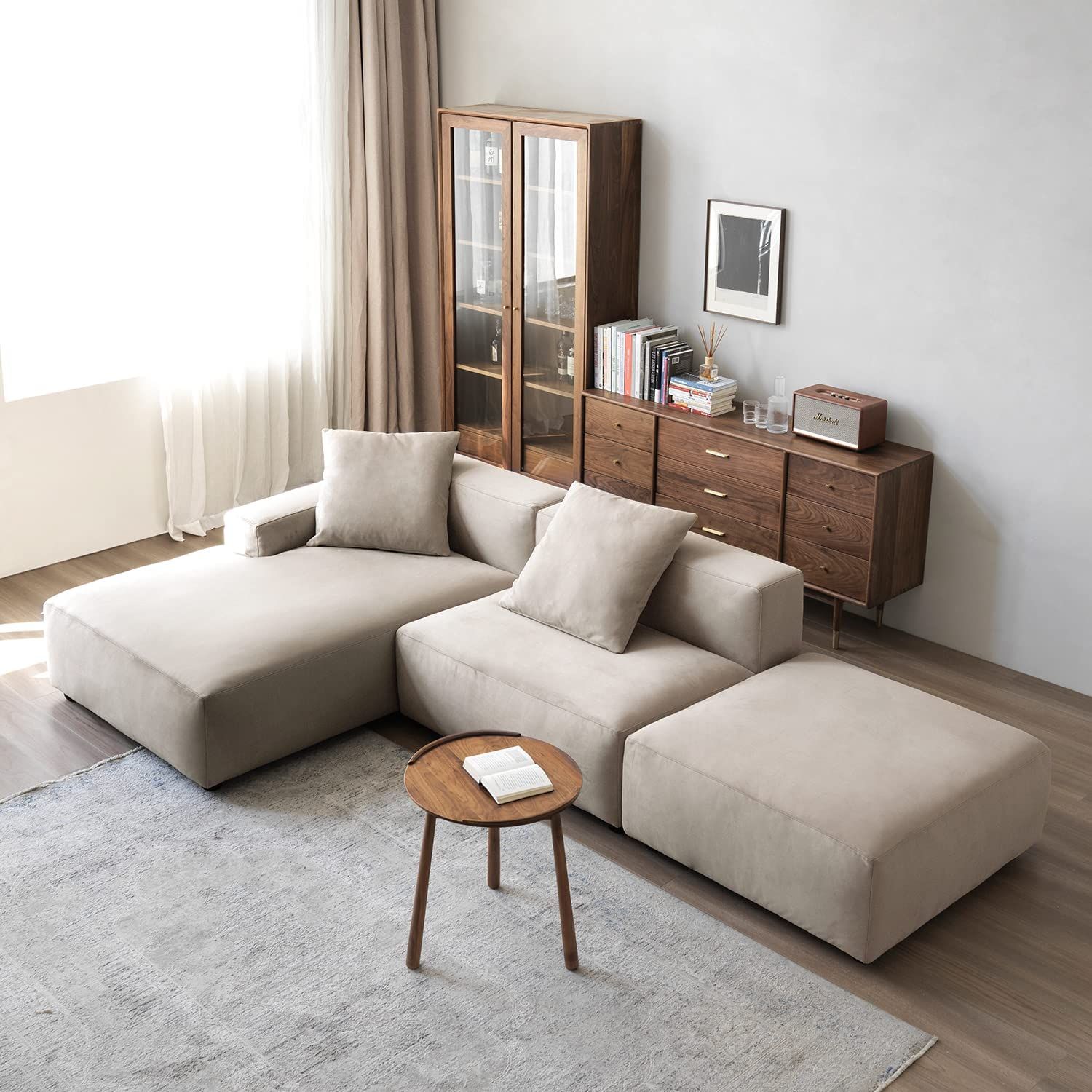 Sofa góc L phòng khách Acanva Bắc Âu Rubies House