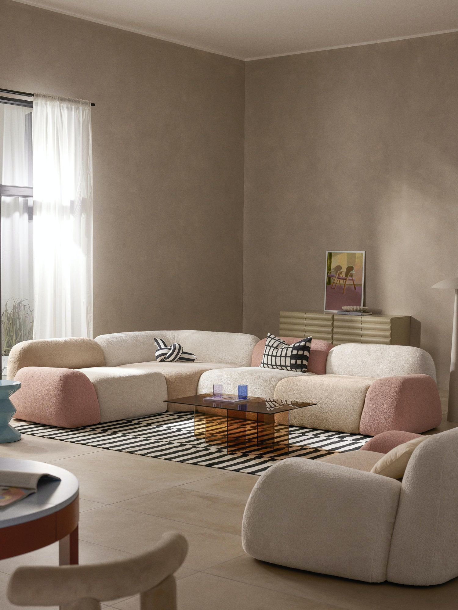 Sofa góc L phòng khách Candy Sofa Bắc Âu Rubies House
