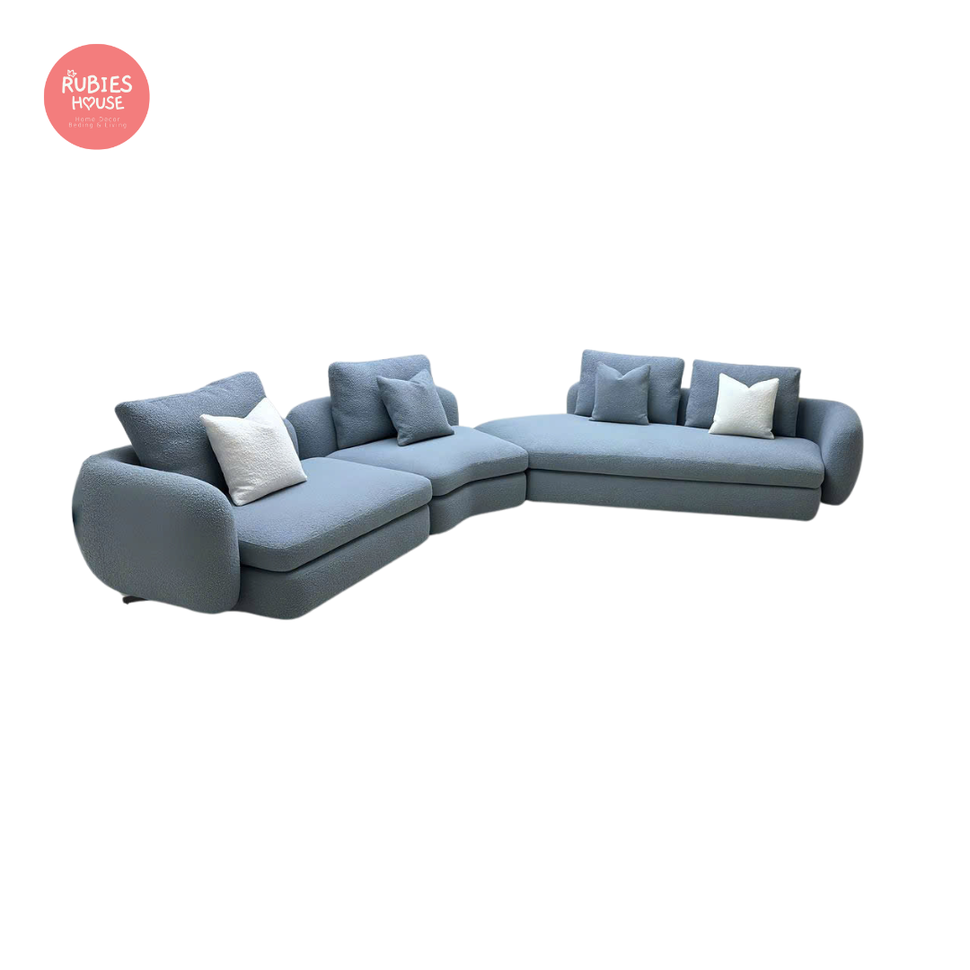 Sofa góc L phòng khách Dlower Sofa Bắc Âu Rubies House