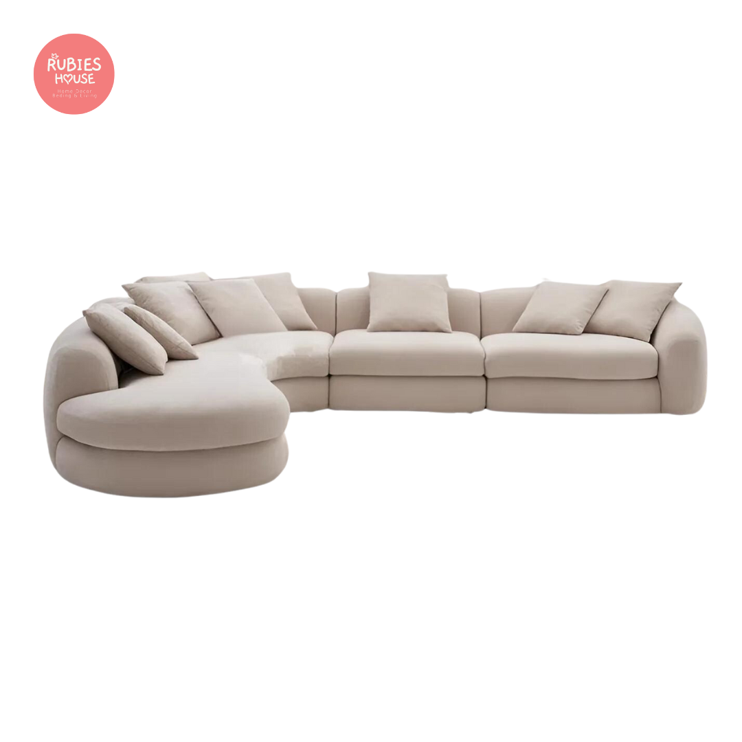 Sofa góc L phòng khách Larita Bắc Âu Rubies House