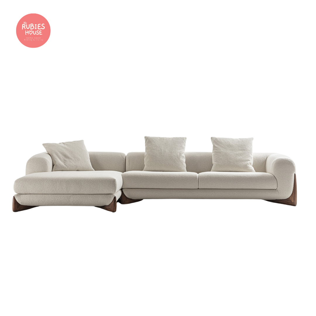 Sofa góc L phòng khách Softbay Sofa Bắc Âu Rubies House
