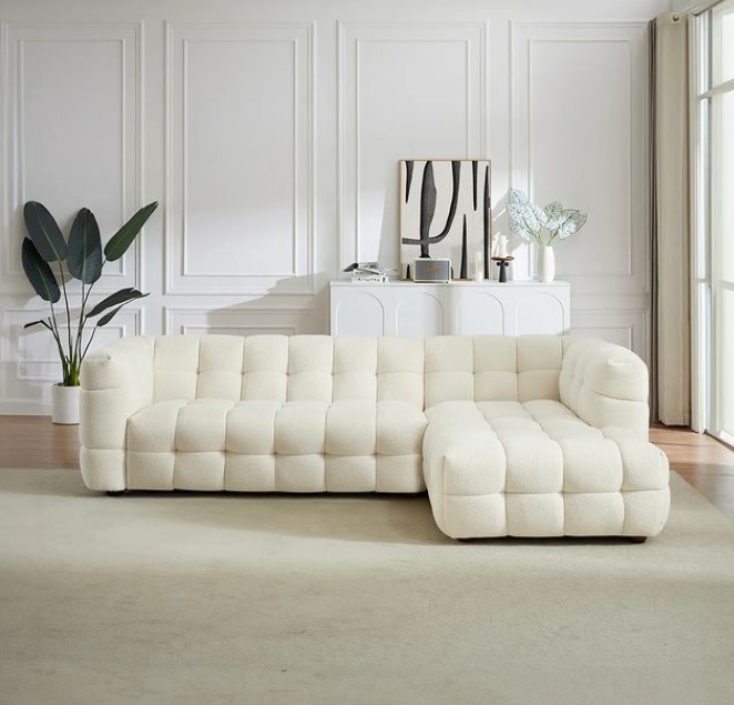 Sofa góc L phòng khách Boba Bắc Âu Rubies House