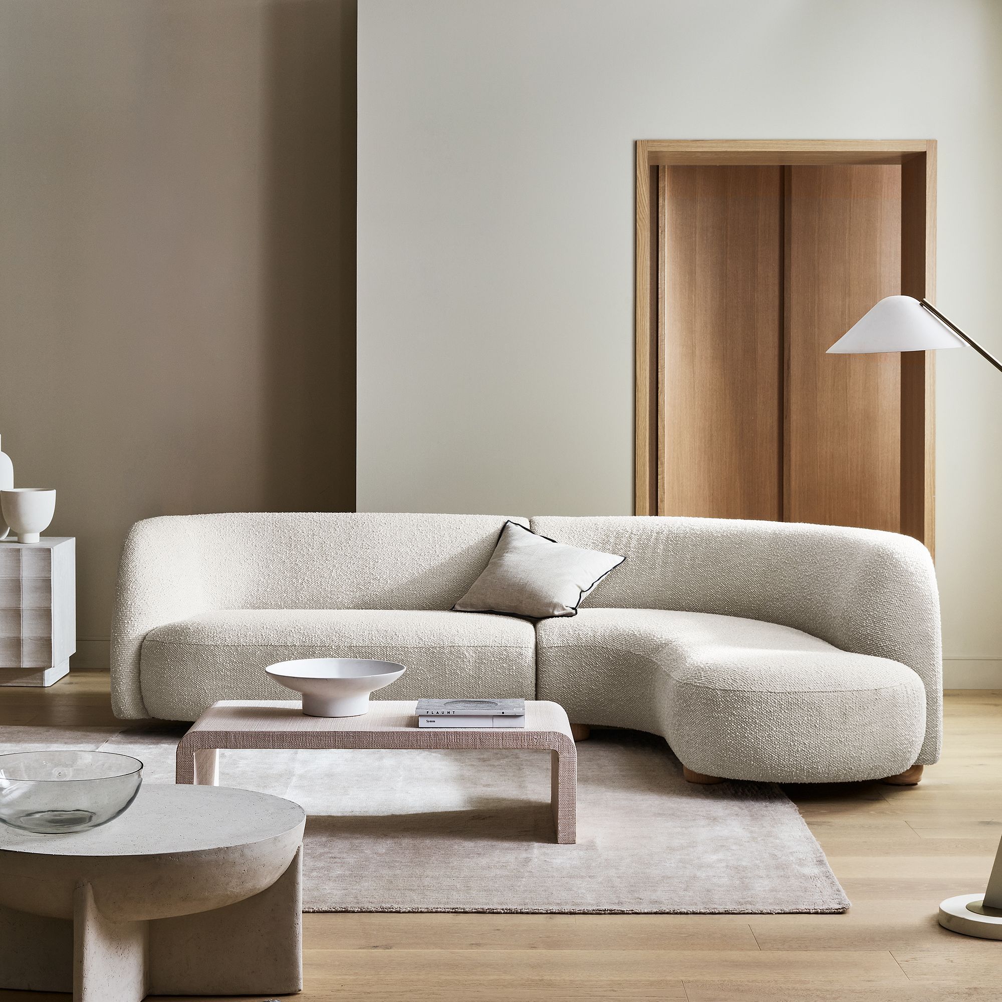 Sofa góc L phòng khách L-Shape Bắc Âu Rubies House