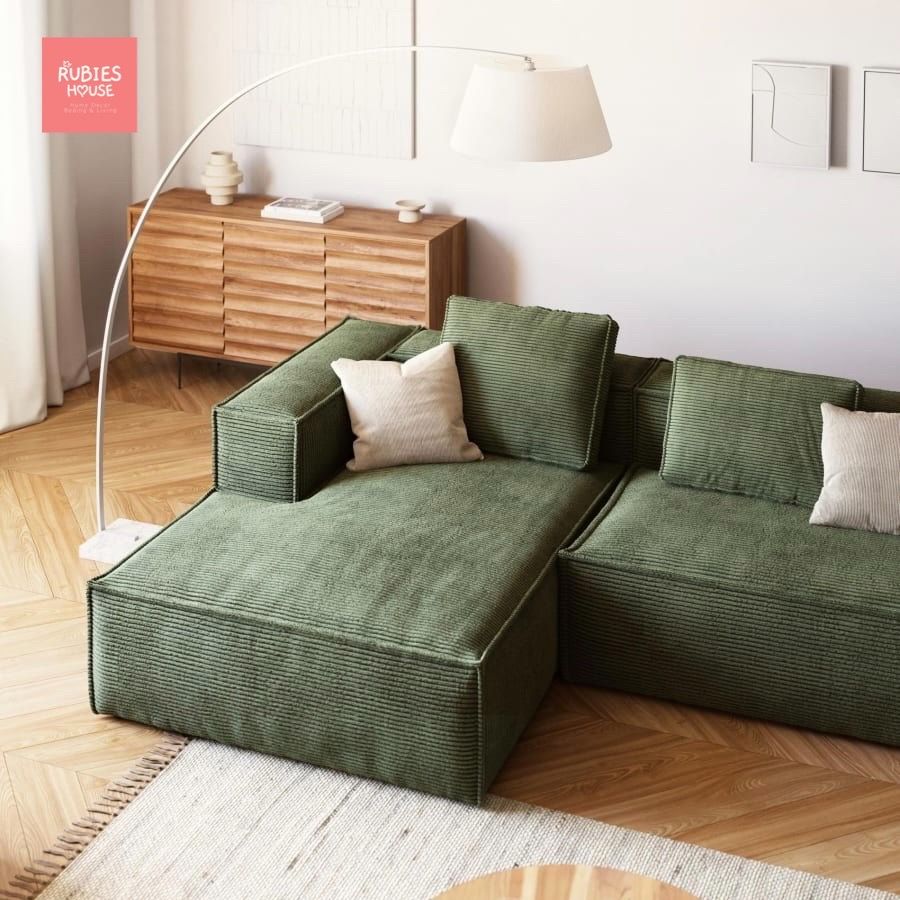 Sofa góc L phòng khách Lagos Sofa Bắc Âu Rubies House