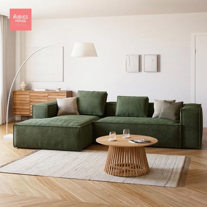Sofa góc L phòng khách Lagos Sofa Bắc Âu Rubies House