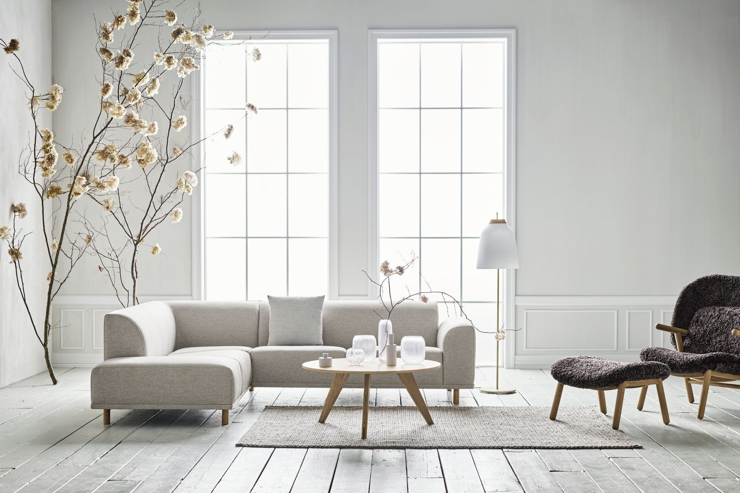 Sofa góc L phòng khách Blend Sofa Bắc Âu Rubies House