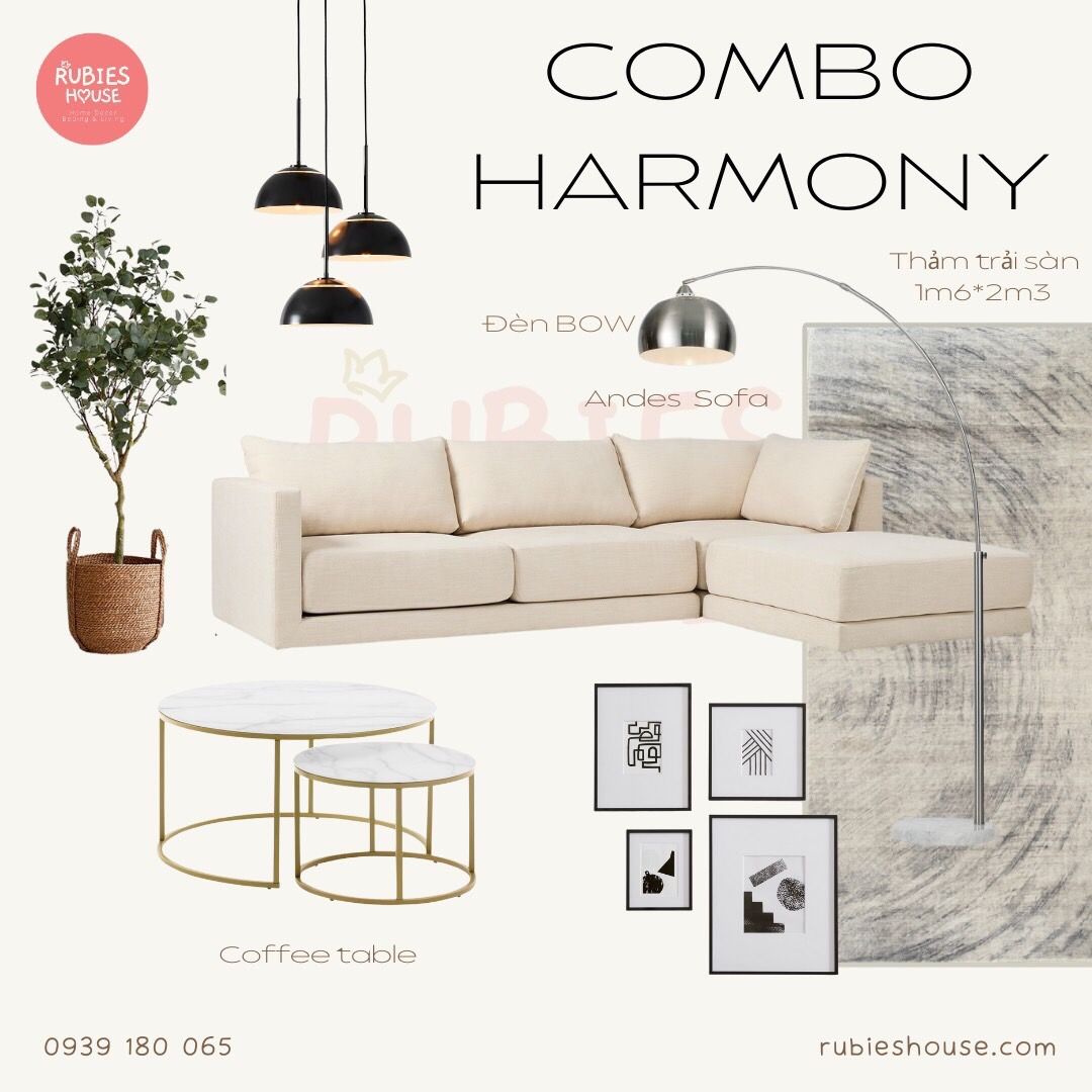 COMBO HARMONY - Combo phòng khách Rubies House
