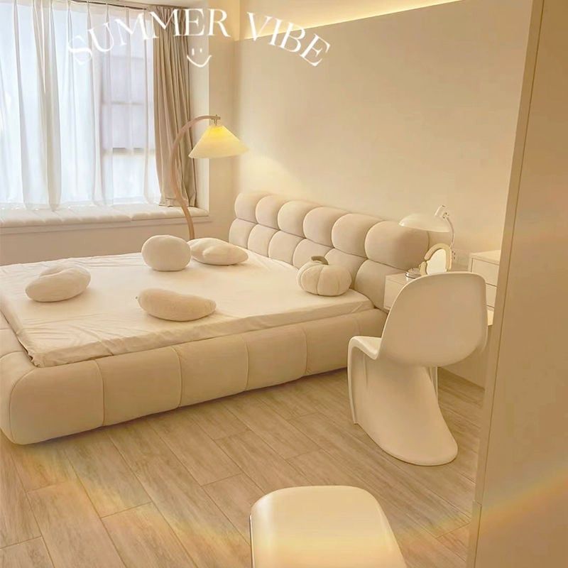 Giường ngủ bọc nệm cao cấp Nancy Bed phong cách Bắc Âu Rubies House