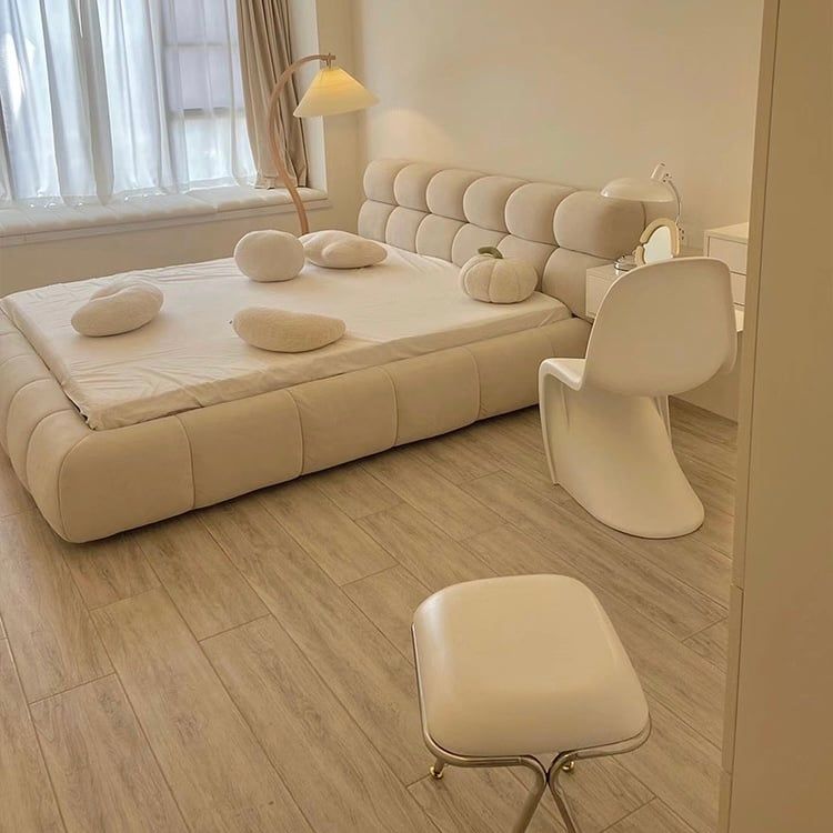 Giường ngủ bọc nệm cao cấp Nancy Bed phong cách Bắc Âu Rubies House