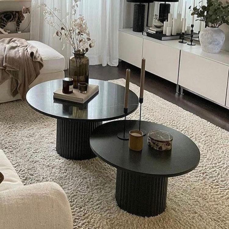 Bàn trà tròn, bàn sofa Queen phong cách Bắc Âu Rubies House