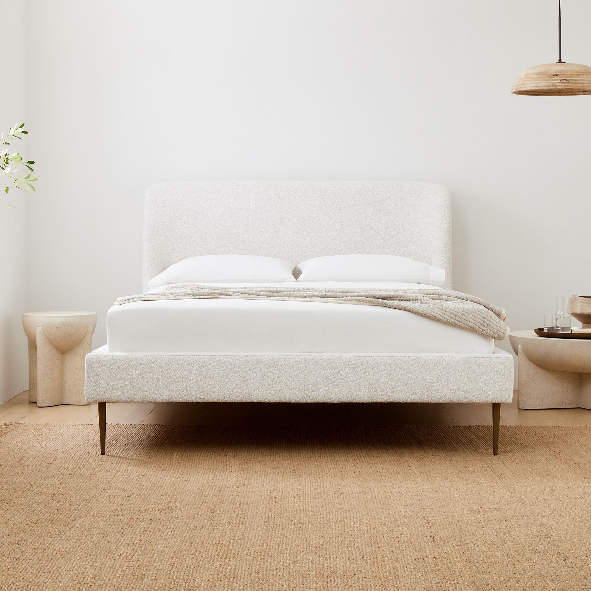 Giường ngủ bọc nệm cao cấp Lana Bed phong cách Bắc Âu Rubies House