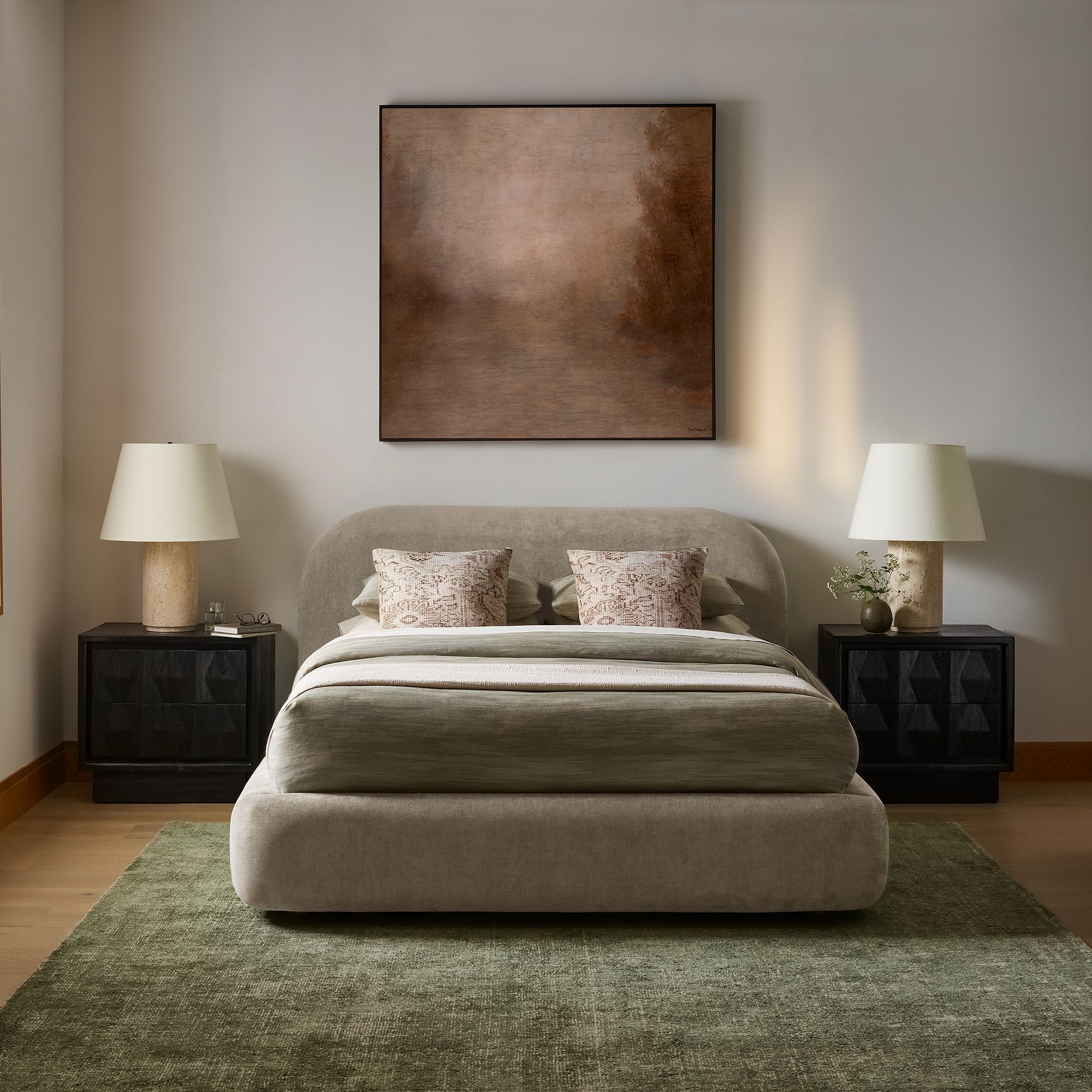 Giường ngủ bọc nệm cao cấp Pio Bed phong cách Bắc Âu Rubies House