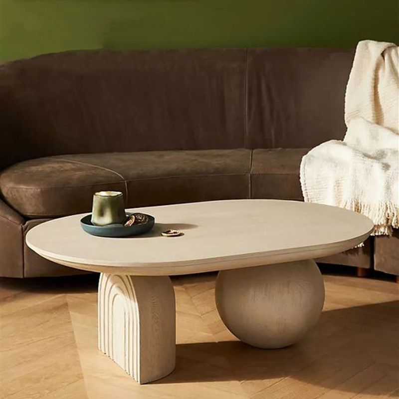 Bàn trà, bàn sofa Sonali Oval cao cấp Bắc Âu Rubies House