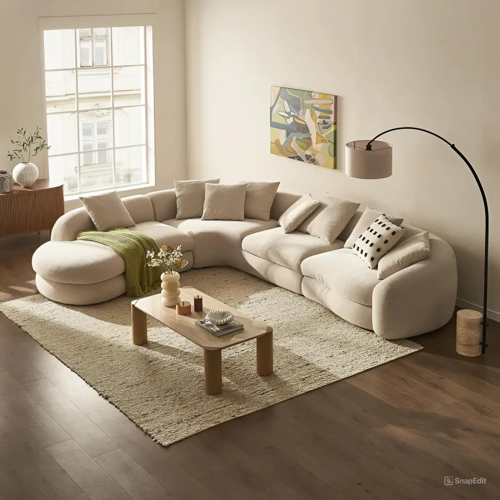 Sofa góc L phòng khách Larita Bắc Âu Rubies House