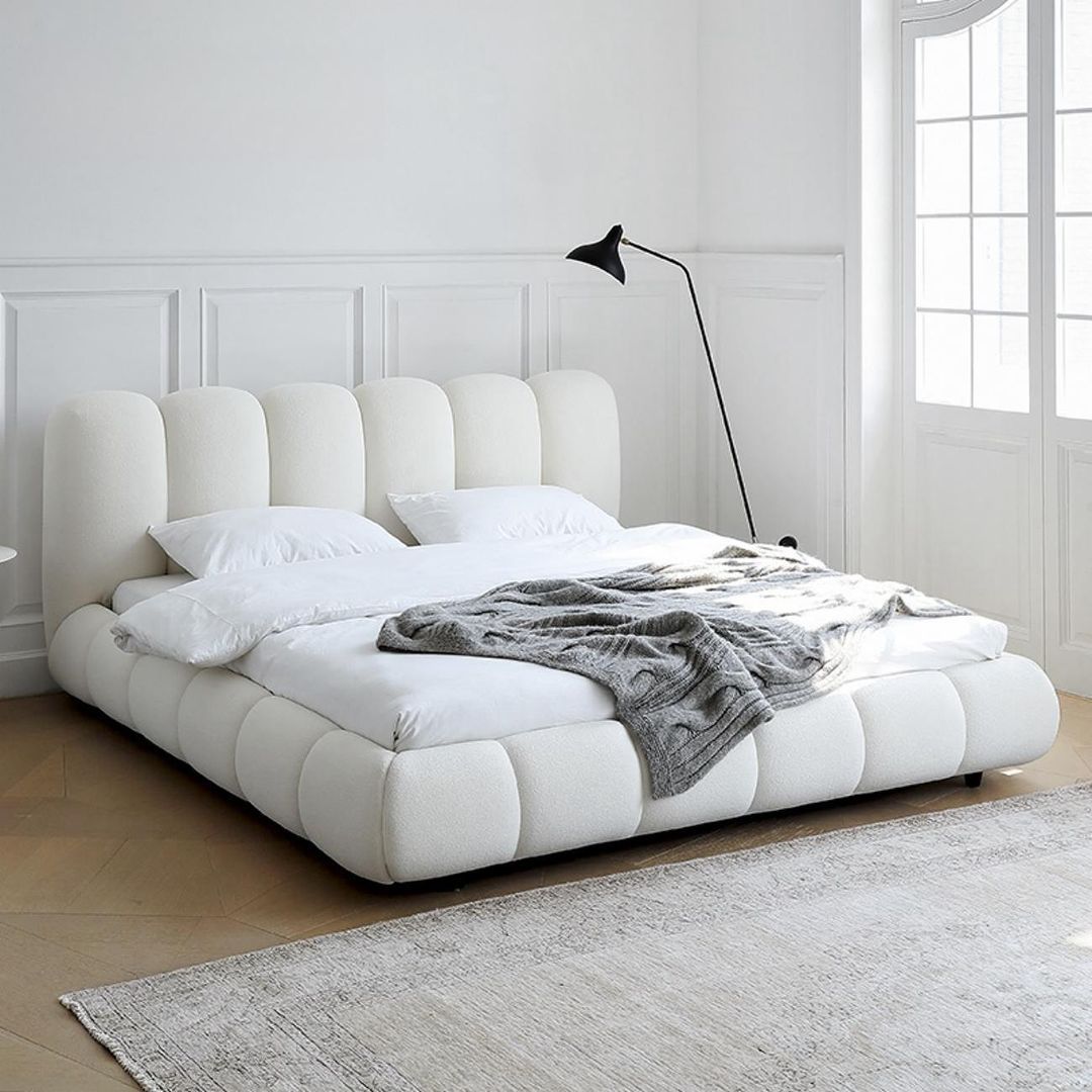Giường ngủ bọc nệm cao cấp NIMBUS Bed phong cách Bắc Âu Rubies House