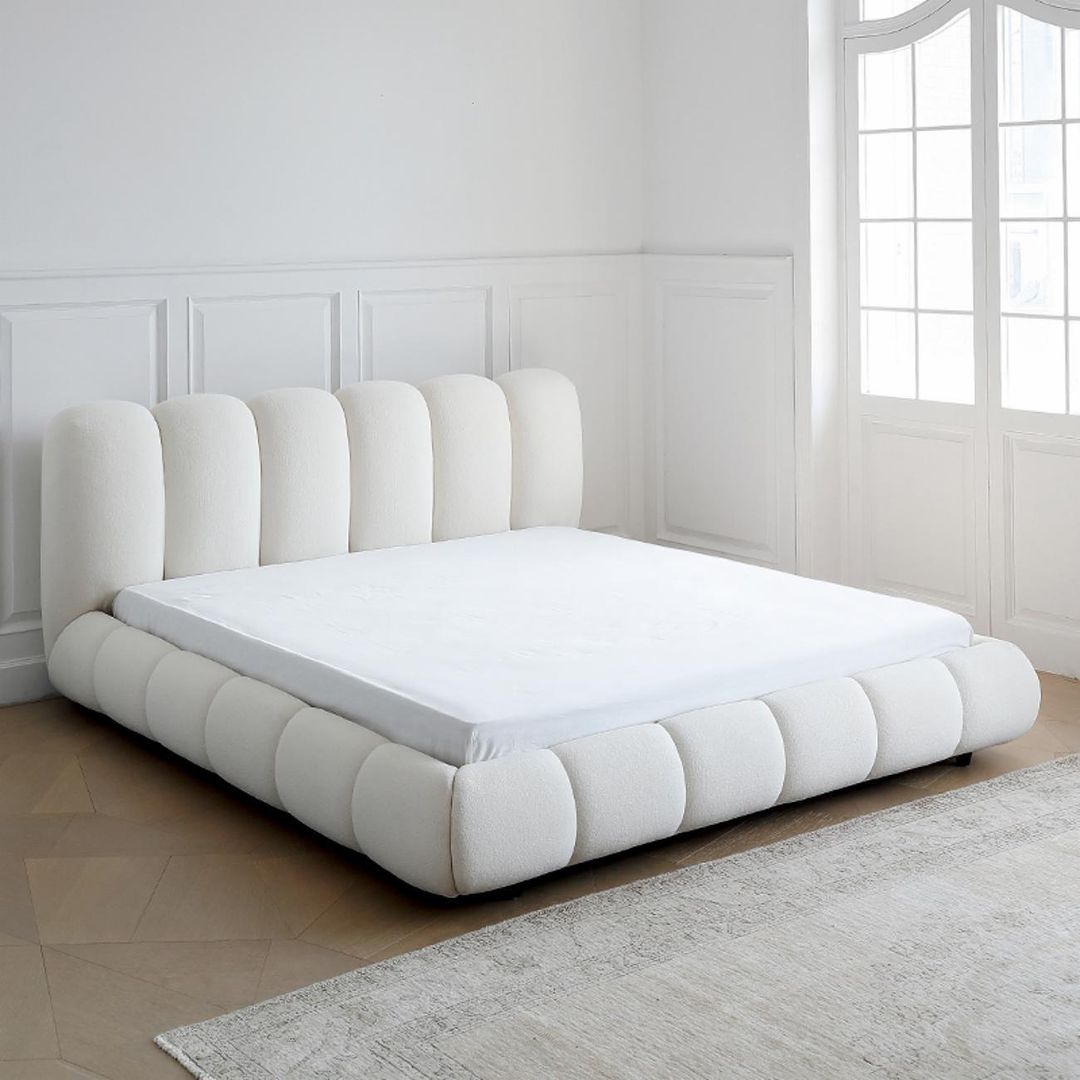 Giường ngủ bọc nệm cao cấp NIMBUS Bed phong cách Bắc Âu Rubies House