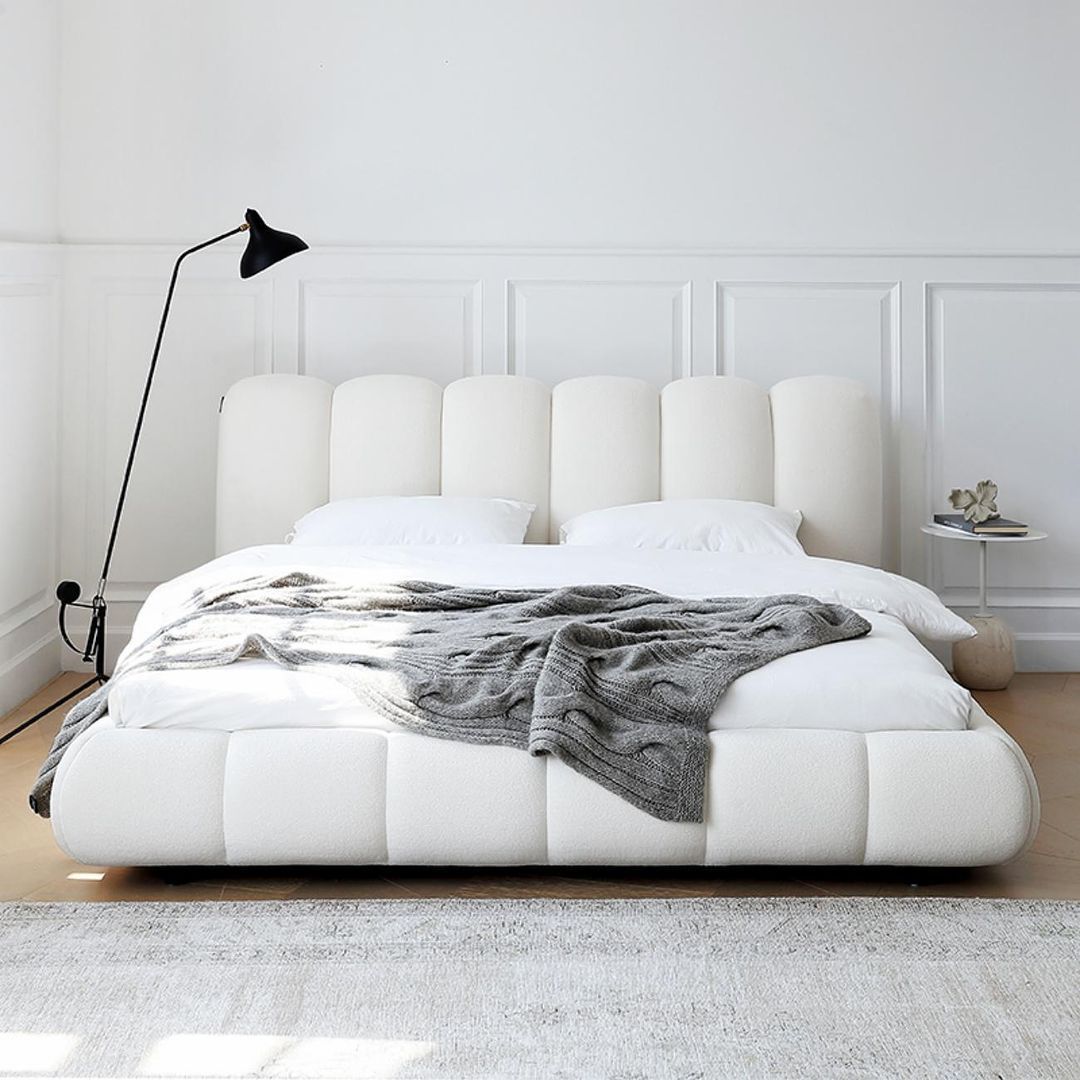 Giường ngủ bọc nệm cao cấp NIMBUS Bed phong cách Bắc Âu Rubies House