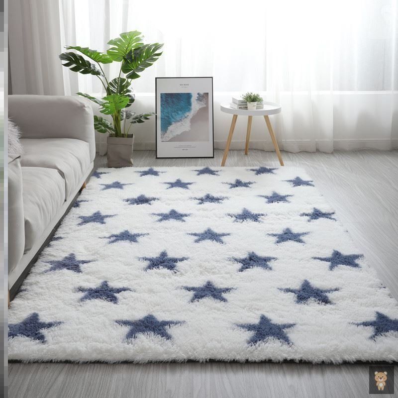 Thảm Lông Trải Sàn Ngôi sao Cao Cấp - Lông mềm dày 4.5cm