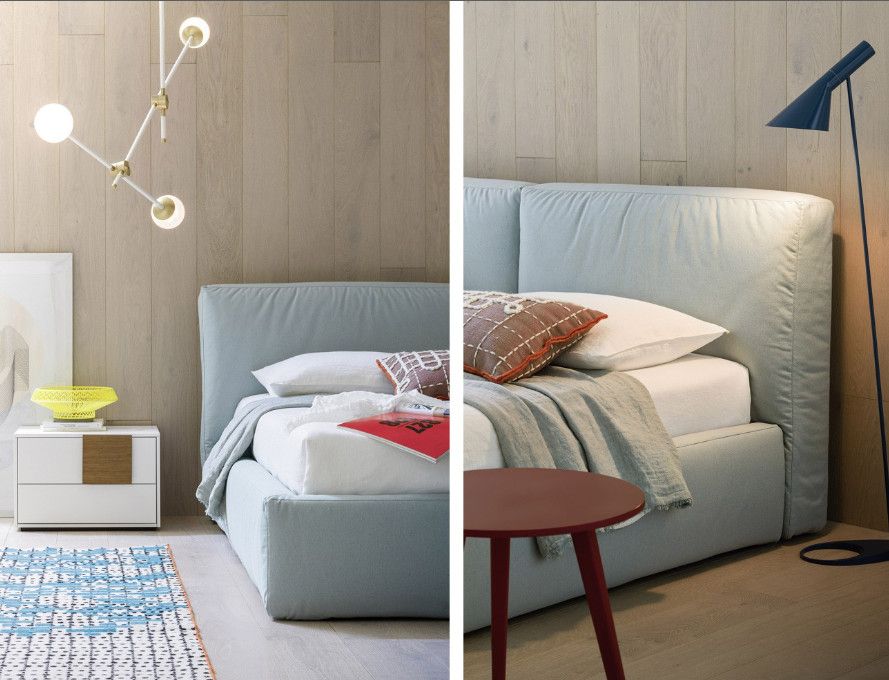 Giường ngủ bọc nệm cao cấp Cama Bed phong cách Bắc Âu Rubies House