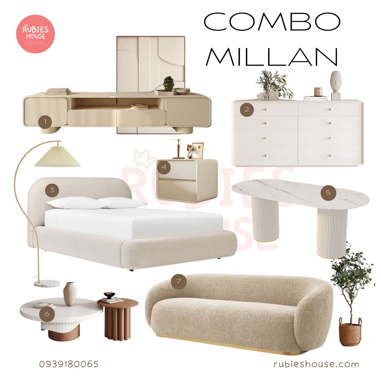 Combo nội thất căn hộ Millan phong cách Rubies Houes