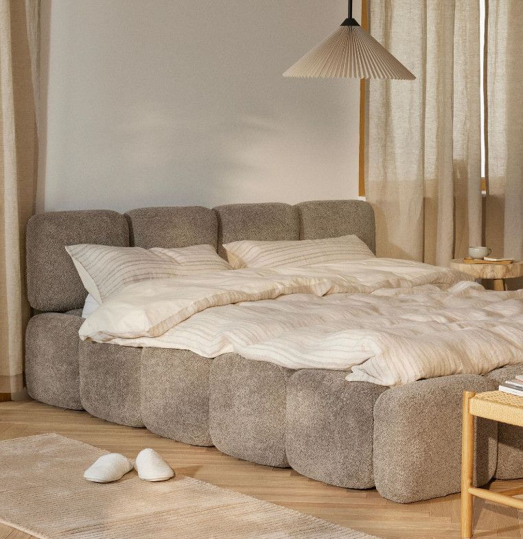 Giường ngủ bọc nệm cao cấp Teddy Bed phong cách Bắc Âu Rubies House