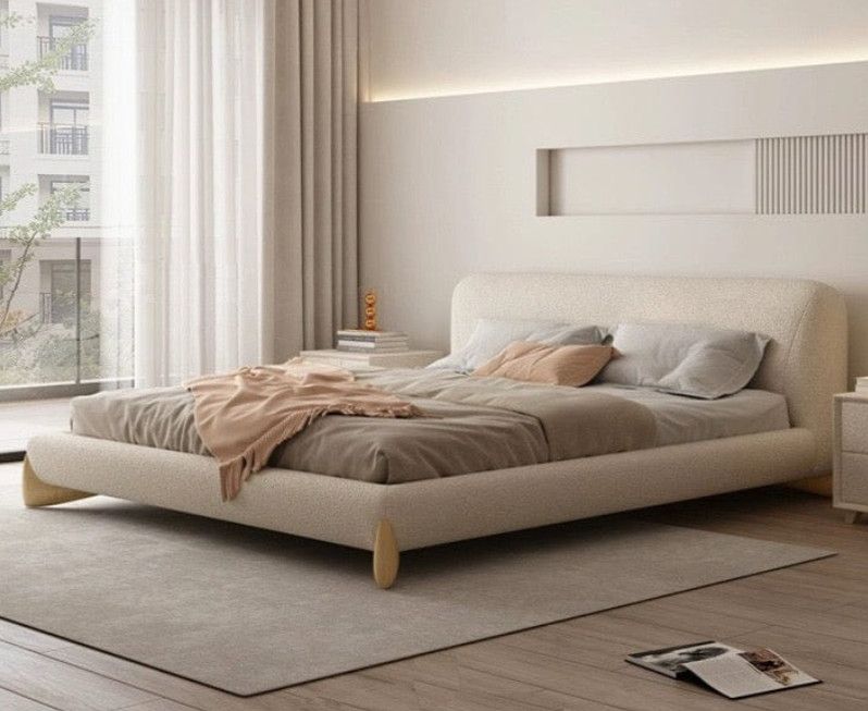 Giường ngủ bọc nệm cao cấp Softbay Bed phong cách Bắc Âu Rubies House