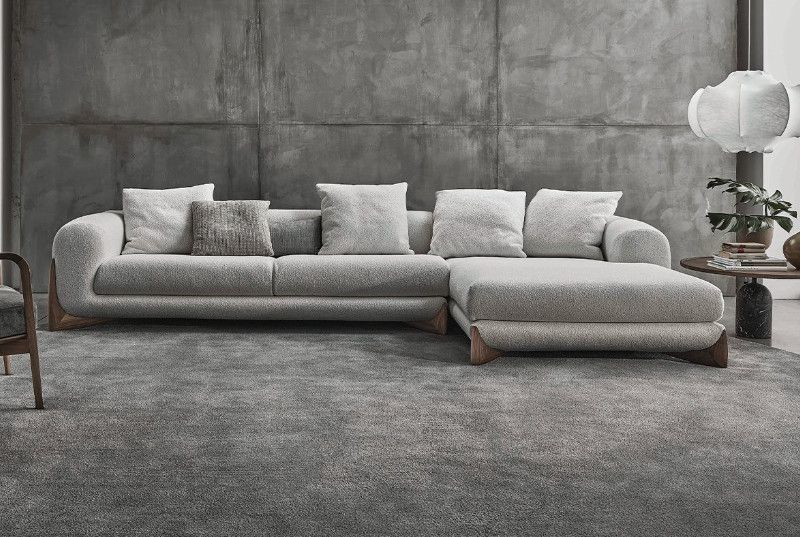 Sofa góc L phòng khách Softbay Sofa Bắc Âu Rubies House