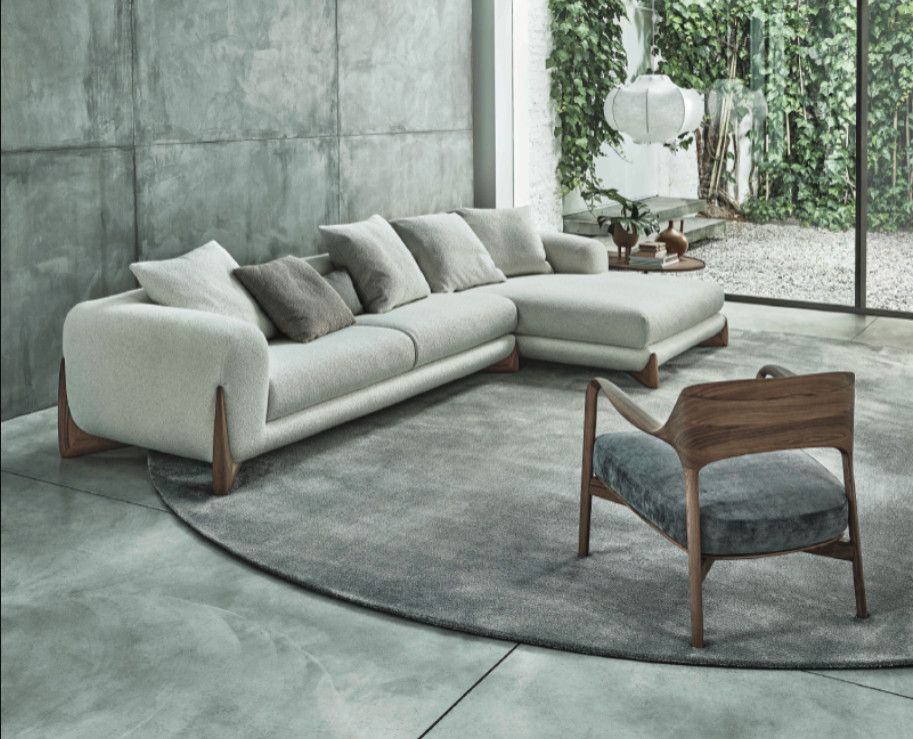 Sofa góc L phòng khách Softbay Sofa Bắc Âu Rubies House