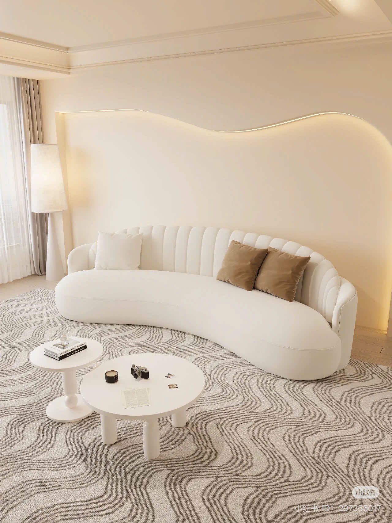 Sofa cong Livia hiện đại Rubies House