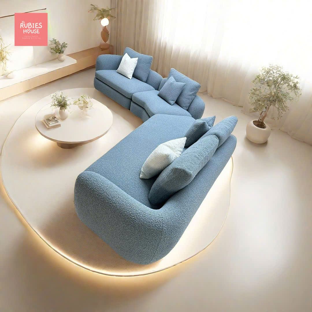 Sofa góc L phòng khách Dlower Sofa Bắc Âu Rubies House