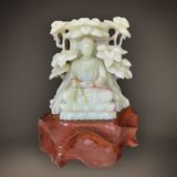 Tượng Đức Phật Thích Ca Tọa Thiền Dưới Gốc Bồ Đề Ngọc Onyx