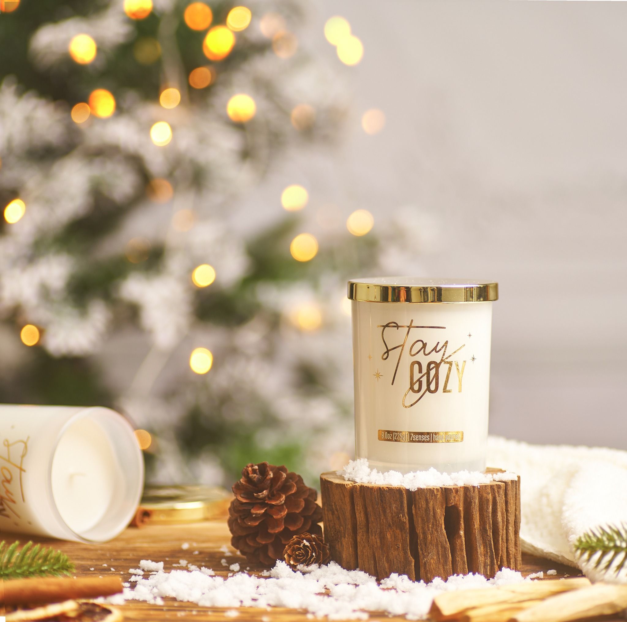Nến thơm hương gỗ tuyết tùng, cam quýt - Stay Cozy
