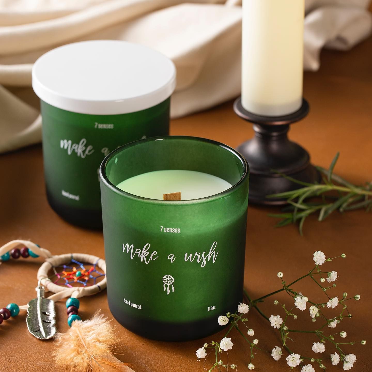 Nến thơm hương quýt, cỏ xạ hương - Make a Wish